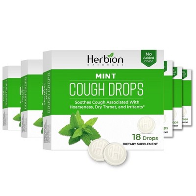 Herbion Naturals Cough Drops Mint, 18 Count