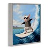 Stupell Industries Cool Surfer Mouse Blue Ocean Waves Framed Giclee Art, Gray, 17" x 17" - 2 of 4