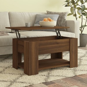 vidaXL Coffee Table Brown Oak Engineered Wood Standard Coffee Table - 1 of 4