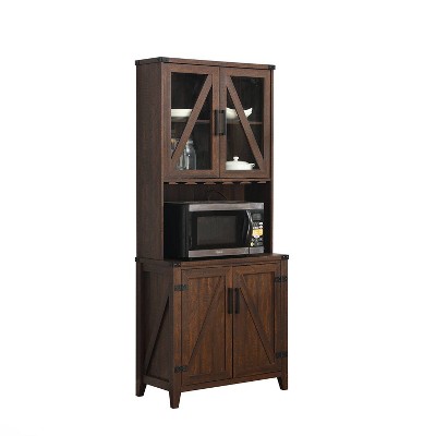 Wall Bar Cabinet with Glass Doors - Home Source