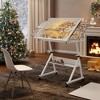 Fabric, MDF, and Metal Adjustable Puzzle Table with 4 Trays and Tilt/Height Adjustment - 4 of 4