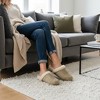 CUSHIONAIRE Cliché Genuine Suede Woven Mule Slippers for Women Indoor and Outdoor - Slip On Faux Fur Lining Women Footwear for Comfort - 4 of 4