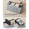 SONGMICS Storage Ottoman Bench Folding Storage Footrest 2 Extra Storage Boxes Hold up to 660 lb - 4 of 4