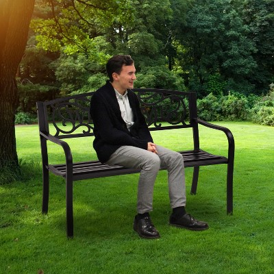 FDW Garden Bench Weatherproof Park Bench - Thumbnail 2