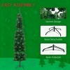 TopComfy Christmas Tree Stands Artificial Christmas Tree Festive Pencil Christmas Tree Cozy Snowy Decor for Living Room, Green, 41.37"*9.85"*11.03" - 4 of 4