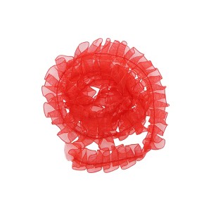 Unique Bargains Ribbon Delicate Sheer Chiffon with Lace & Crinkle Polyester 35.83"x0.59" 1 Pc - 1 of 3