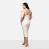 Rebdolls Women's Orchid Mesh 3D Flower Midi Bodycon Dress - 3 of 4