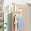 LunaLulinlk 1 Pack Over Door Hook Hanger, Foldable Over Door Hanger, Heavy Duty & Space Saving, Ideal for Clothes, Coats, Towels & Robes, White - 4 of 4