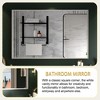 VYNXARIA 40"x30" Glossy Rectangular Wall-Mounted Beveled Bathroom Mirror,Square Angle Metal Frame Wall Mounted Bathroom Mirrors,White - 4 of 4