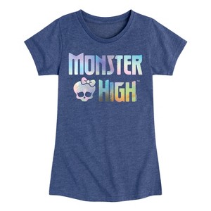 Girls' - Monster High - Pastel Logo Fitted Short Sleeve Graphic T-Shirt - 1 of 4