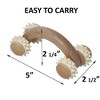 Evideco French Home Goods Natural Wood Hand-Held Massage Rollers for Relaxation and Mobility, Deep Tissue Massage Tools with Rotating Rollers - 4 of 4