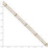 Black Bow Jewelry 14k Tri-Color Gold 3-Strand D/C Beaded Cable Chain Anklet, 10 Inch - 3 of 4
