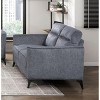 TiramisuBest Gray Microfiber Loveseat, Button Tufted Upholstery, Contoured Arms, Solid Wood Frame, Casual Living Room Sofa Couch - 3 of 4