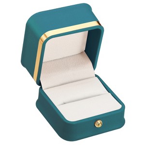 Unique Bargains Cloth PU Leather Wedding Ring Box - 1 of 4