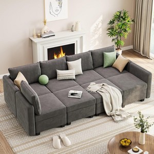 Modular Sofa ,Storage Seats, Oversized Convertible Sofa Couch for Living Room - 1 of 4