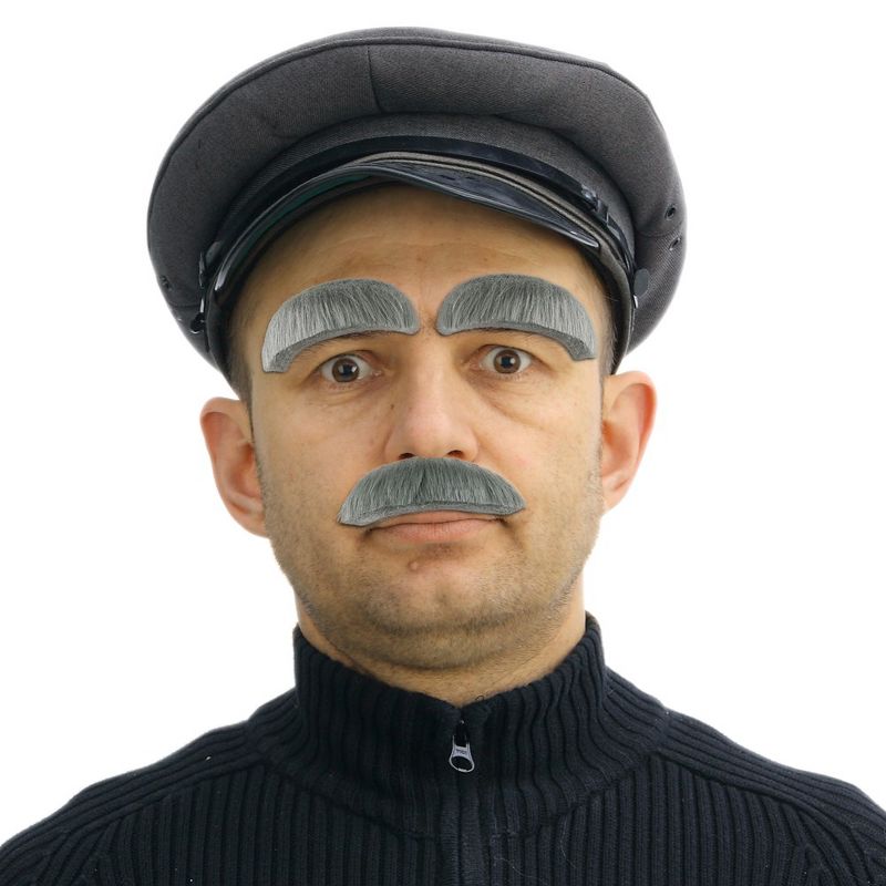 Skeleteen Eyebrow and Mustache Costume Accessory Set - Grey, 5 of 6