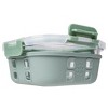 Lexi Home 27 oz. Square Glass Food Storage Container with Snap-Lock Lid & Sage Silicone Sleeve - image 3 of 3