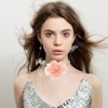 Unique Bargains Prom Wedding Adjustable Delicate Fabric Camellia Choker Necklace 82.68" - 4 of 4