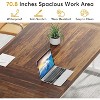Okak Rustic Wood Large Rectangular Dining Table with X-Trestle Metal Legs,Long Modern Kitchen Dinner Table for Dining Room,Family Meals - 4 of 4