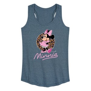 Women's - Disney - Minnie Leopard Print Graphic Racerback Tank - 1 of 4