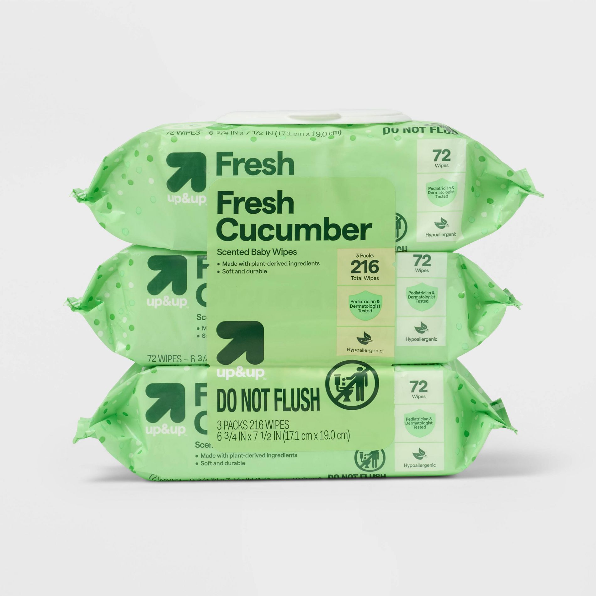 Fresh Cucumber Baby Wipes - 216ct - up&up™