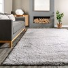 Nuloom Gynel Solid 7x9 Shag Area Rug for Living Room Bedroom Dining Room Nursery, Silver - 4 of 4