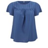 GRACE & GRANDEUR Women's Plus Size 2 Pcs Set Toothpick Pleated Texture Tops and V Neck Ruffle Tie Dye T-shirt - 4 of 4