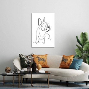 iCanvas French Bulldog with One Line by Dane Khy Canvas Print Wall Art - 1 of 3
