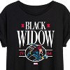 Women's - Marvel - Black Widow Collegiate Oversized Graphic T-Shirt - 2 of 4