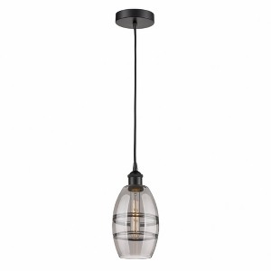 Vaz - 1 Light Cord Hung Mini Pendant In Industrial Style-8.13 Inches Tall and 5.88 Inches Wide - 1 of 1