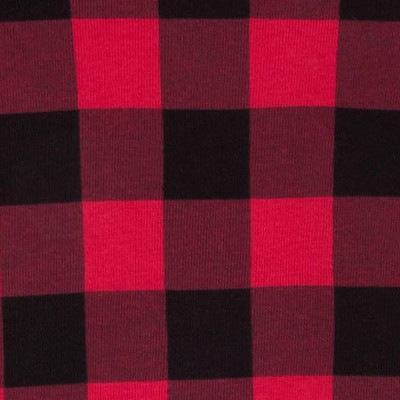 plaid black & red