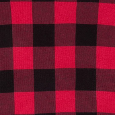 plaid black & red