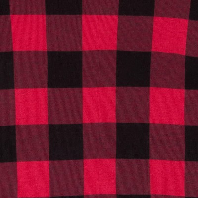 plaid black & red