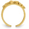 Black Bow Jewelry Plumeria Diamond Cut Toe Ring in 14 Karat Gold - 2 of 4
