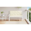 Aghana Digitals Cream Oxford Fabric Garden Bench Cushion Set of 2 - Water-Resistant, Non-Slip, - 3 of 4