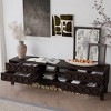 GDFStudio Newman Modern 70" Wood TV Stand with 4-Drawer and Shelf - 2 of 4