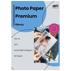 PPD Glossy Photo Paper 11x17" 50 sheets 280 gsm for Inkjet Printers - 1 of 4