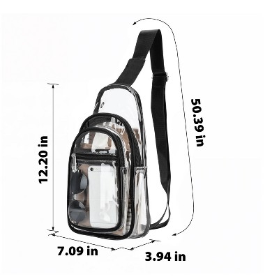 Garnen Clear Bag For Stadium Events, Clear Crossbody Bag For Stadium, Clear Crossbody Purse for Concerts Festival, Stadium Bag With Adjustable Strap — фото 4