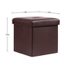 VECELO Folding Storage Ottoman Bench, Versatile Shoestool & Footstool, Bedroom Bench with Storage, Holds up to 660 lb - 3 of 4