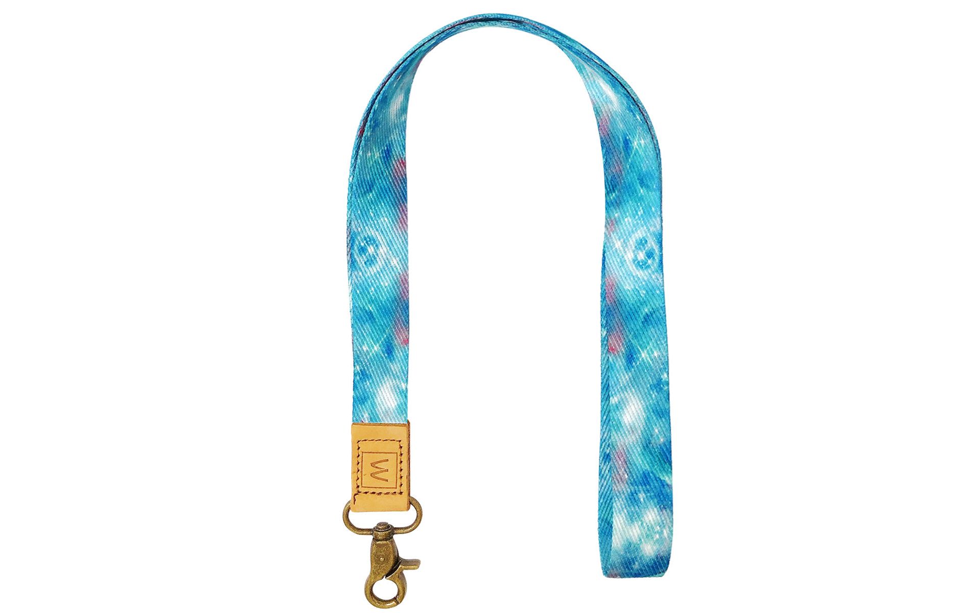 Wrapables Lanyard Keychain and ID Badge Holder, Galaxy Blue