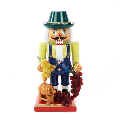 Kurt Adler 10.25" Wooden Winemaker Nutcracker