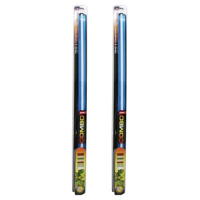 SunBlaster SL0900304 54 Watt 6400K 4' 120V Hydroponic Grow Light Lamp Ballast Fixture with NanoTech T5HO Reflector for Indoor Home Gardens, 2 Pack