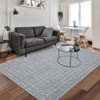 Washable Modern Plaid Printed Rug Non Slip Low Pile Rug Soft Contemporary Throw Floor Cover Foldable Indoor Carpet for Living Room Bedroom - 3 of 4