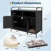 Cat Litter Box Enclosure, Wooden Cat Washroom Furniture with Barn Door, Hidden Litter Box Cover, Dog Proof - 4 of 4