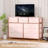 ODK Fabric 10 Drawer Dresser for Up to 50" TV, TV Stand Dreseer, Chest of Drawers Storage Organizer, or Living Room, Closet, Hallway, Dorm, Bedroom - 2 of 4