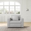44'' Modular Accent Chair in Plush Faux Fur,Oversized Comfy Living Room or Bedroom Chair with Wide Seat and Flexible Layout–Maison Boucle - 3 of 4