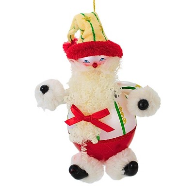 Italian Ornaments 6.5 Inch Vintage 1999 Santa Italian Glass Ornament Tree Ornaments