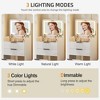 Fredees 3-in-1 Vanity Desk with Flip Top Mirror and Lights - 4 of 4