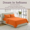 Hastings Home Queen Size Brushed Microfiber 4 Piece Bed Sheet and Linen Set with Stain Resistant Fitted and Flat Sheets - Orange - 2 of 4