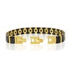 Metallo Polished Magnetic Link Tungsten Bracelet - Black & Gold - Black - 9 Inch - 2 of 4